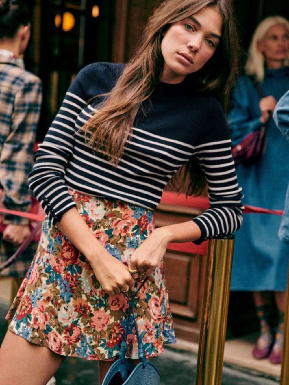 Sezane Nour Mini Skirt / Skort Fall is blooming floral print sz 6 or 38